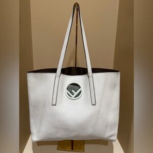 Fendi Cutout Leather Tote